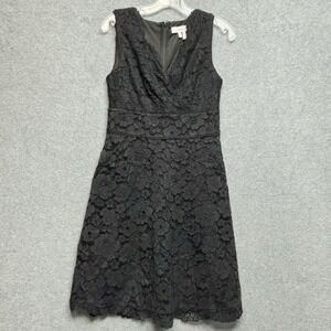 Lark Ro Black Lace Babydoll Dress Size 4 Dark Romantic Fairy Grunge